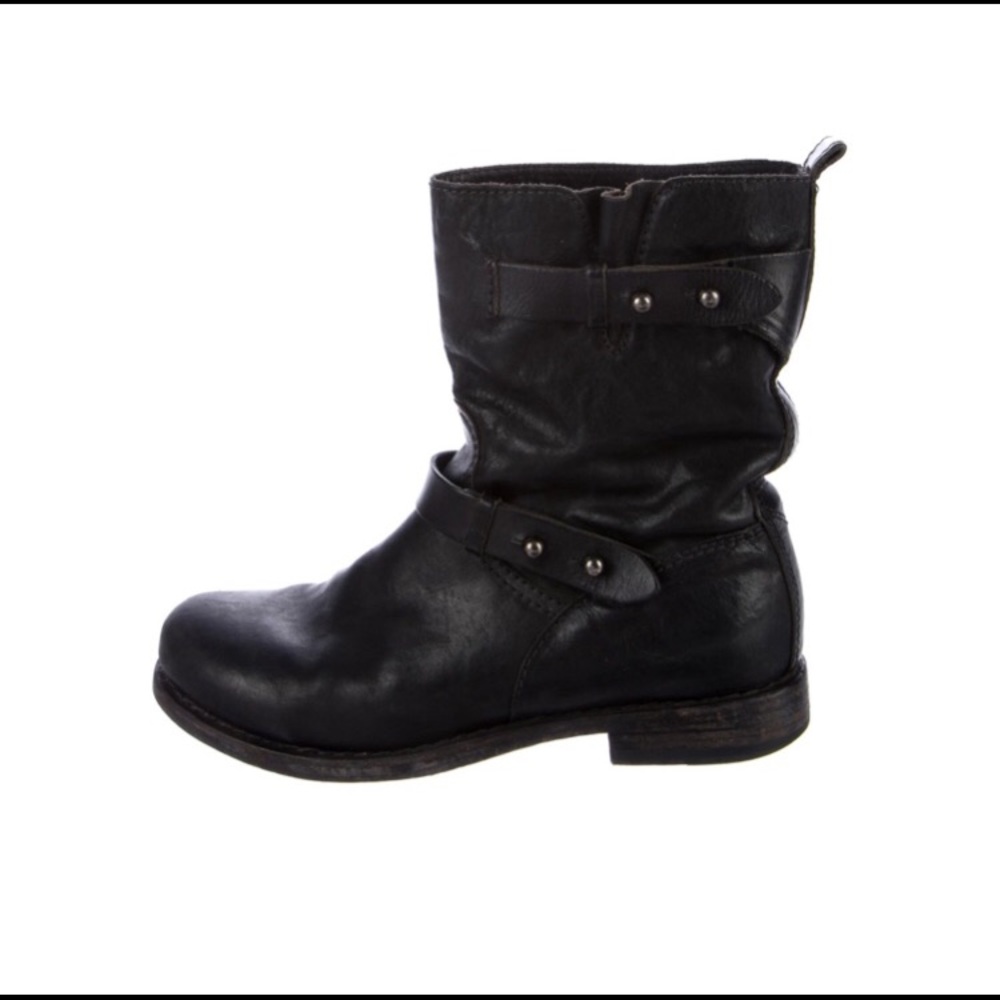 rag & bone black moto leather boots